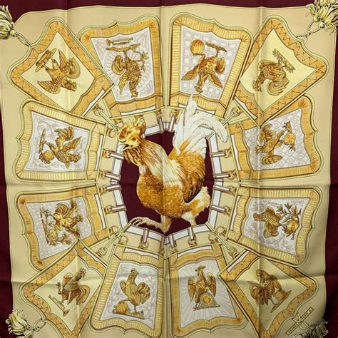 hermes rooster scarf|hermes scarf clearance.